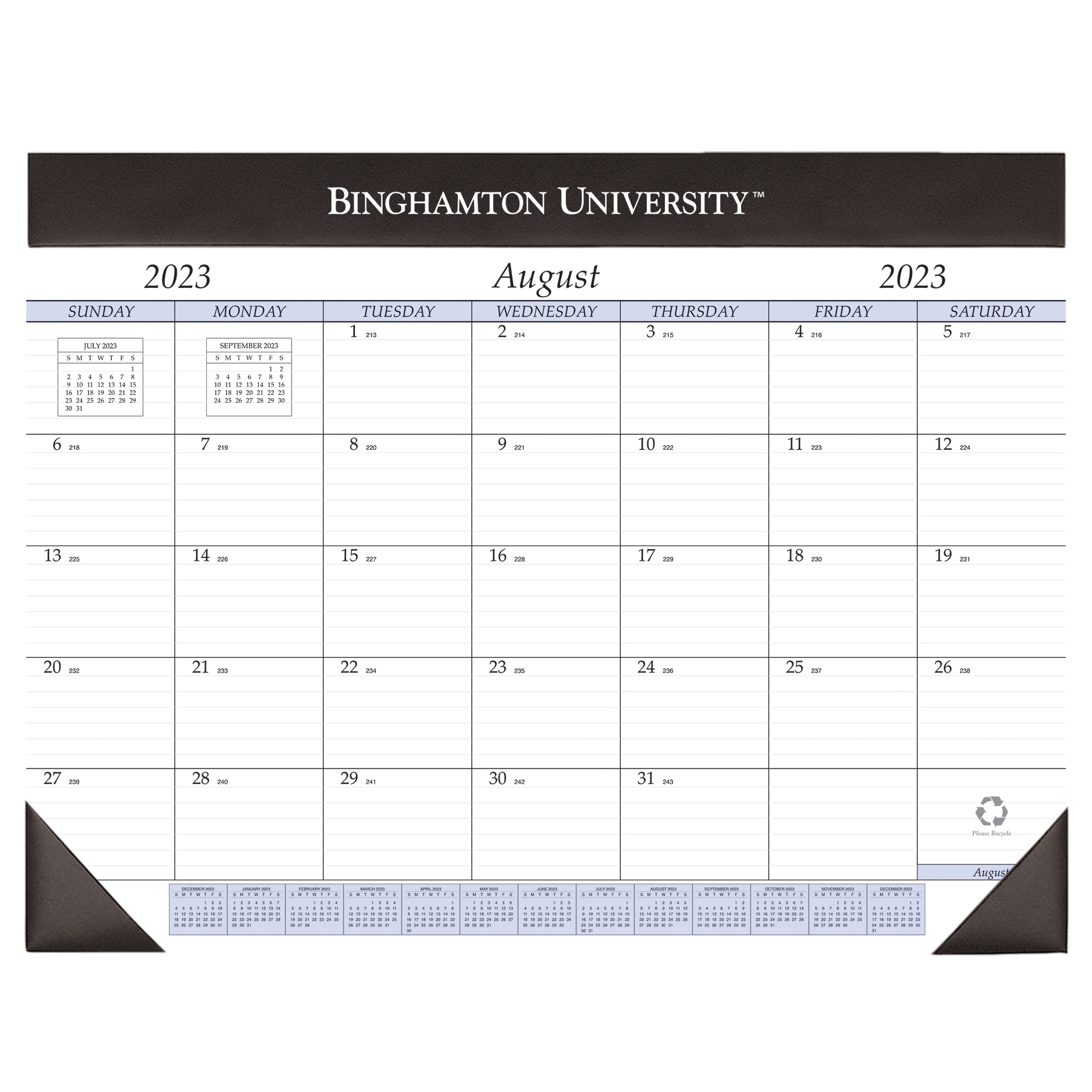 Payne 2023-24 Imprinted Academic Desk Pad Calendar 17x22"