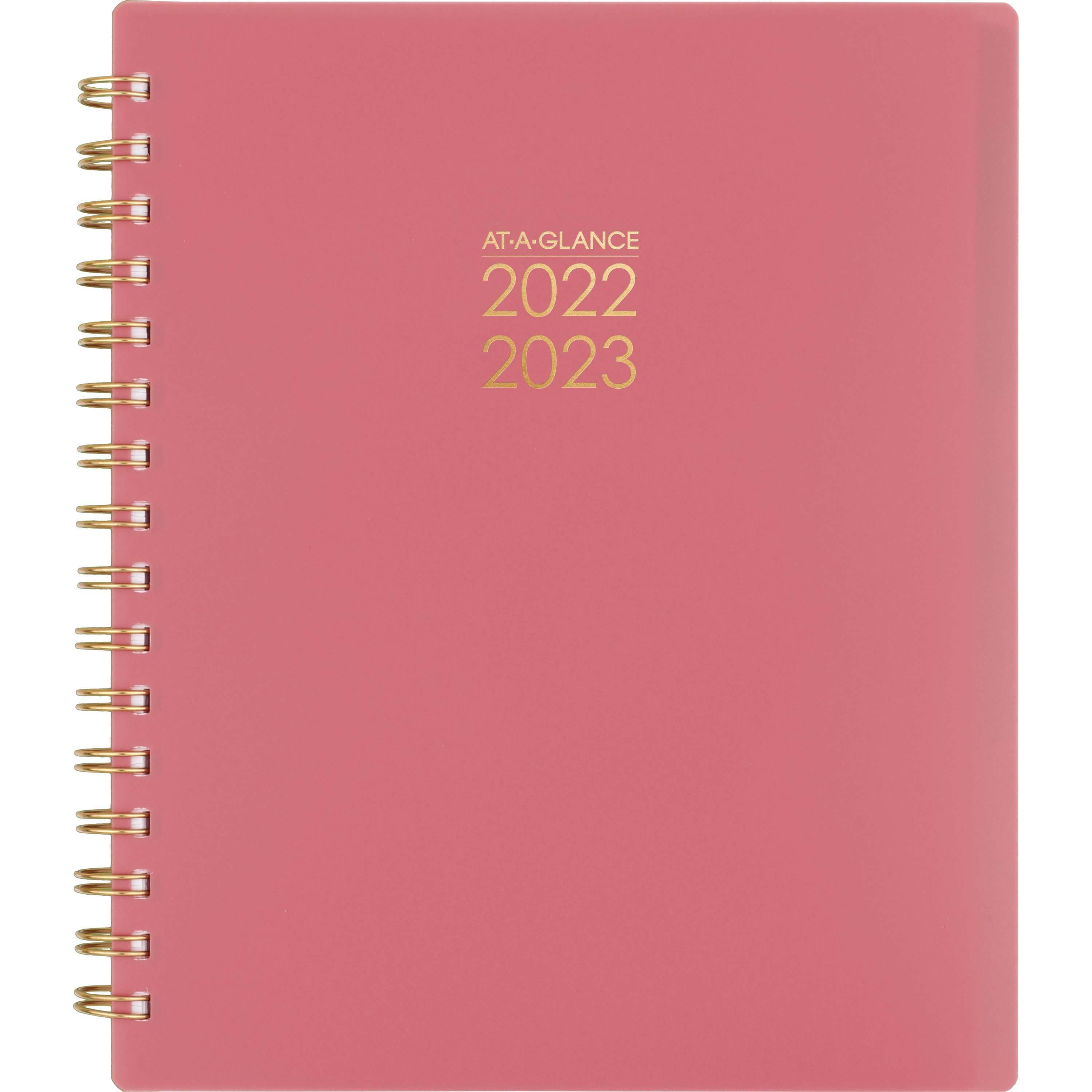 AT-A-GLANCE(R) Harmony Academic 2022-2023 Weekly Monthly Planner, Pink, Medium, 7" x 8 3/4"