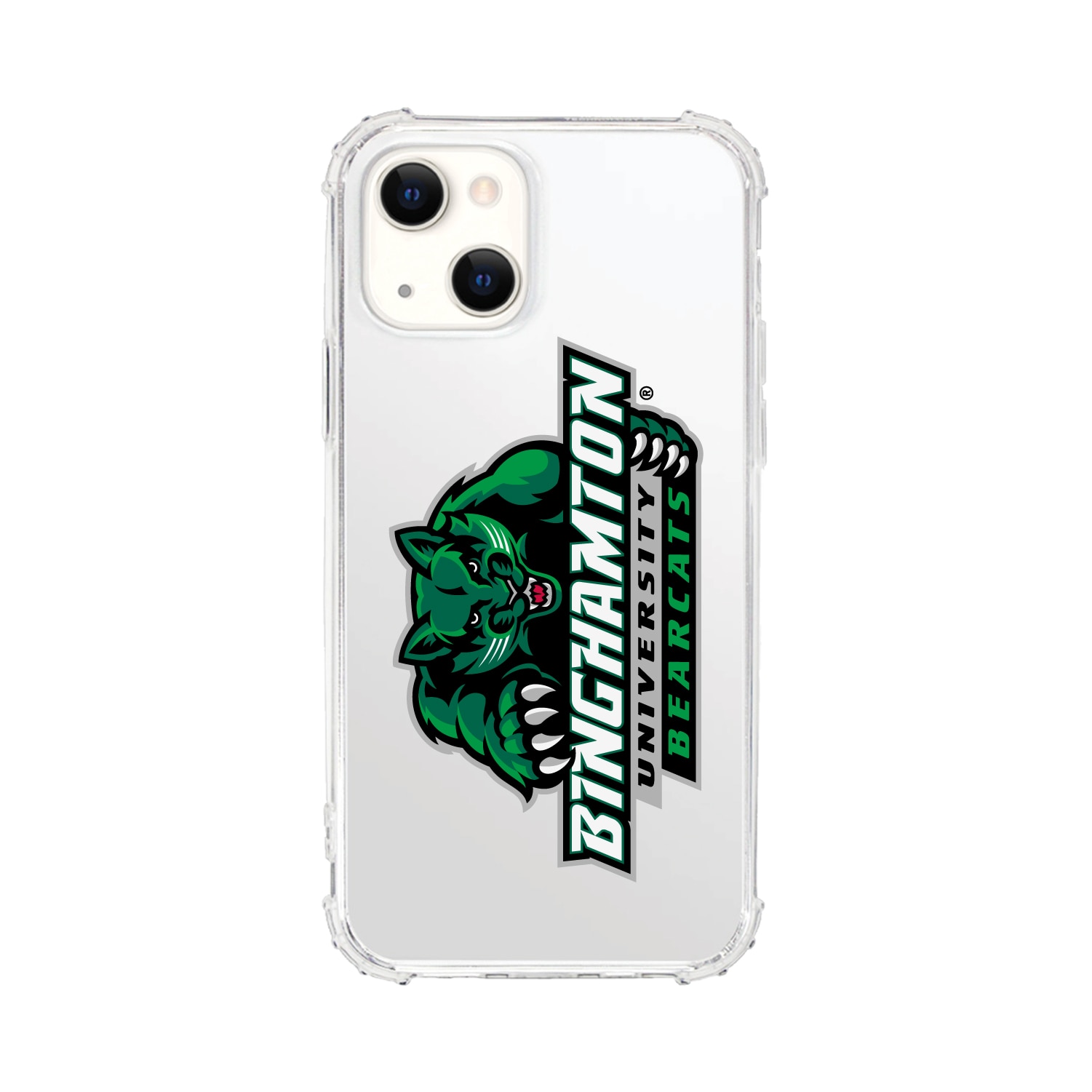 Binghamton University- Clear Tough Edge Phone Case, Classic - iPhone 15