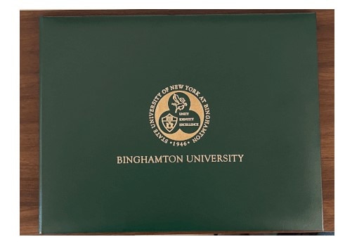 Herff Jones Suny Binghamton Univ 8.5 x 11 Green Diploma Cover:GREEN:One Size
