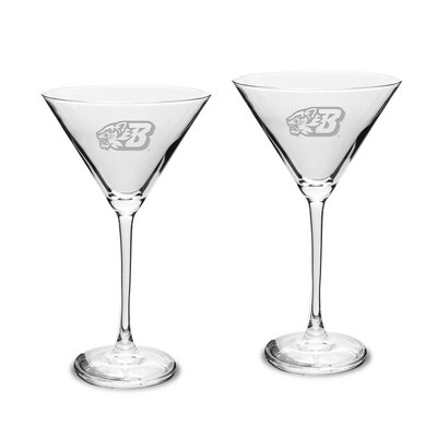 Binghamton University Set of 2 Martini Glass