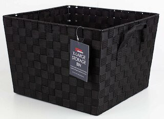 Tan Woven Strap Bin XL