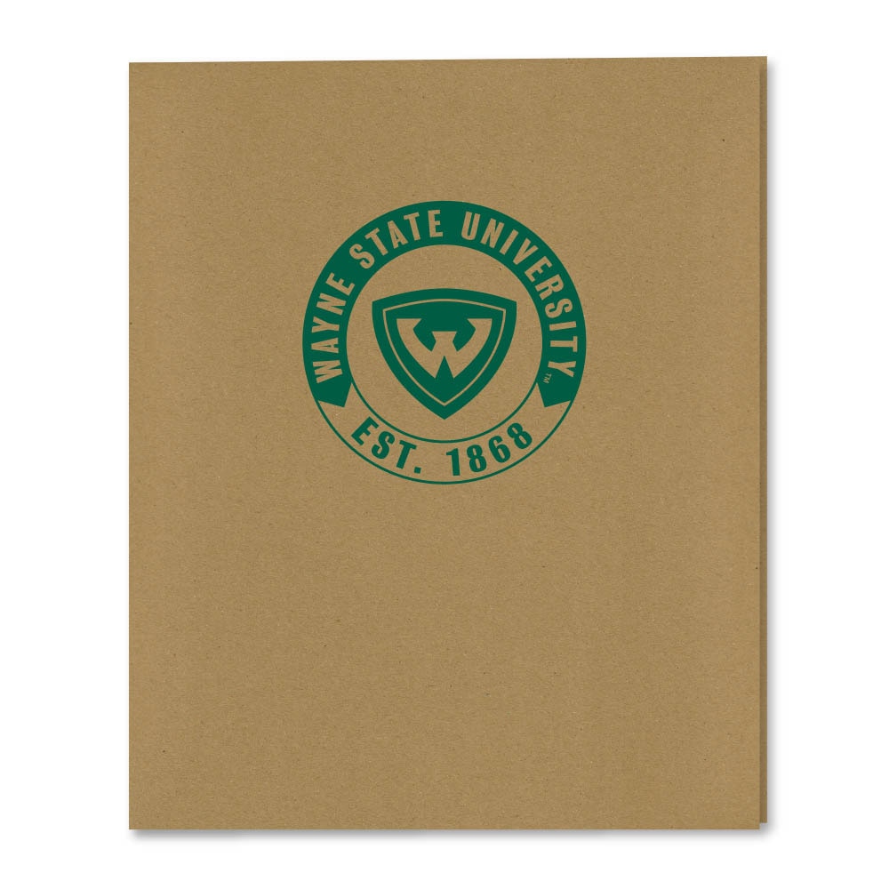 Recycled Emblematic Kraft 2 Pocket Folder, Classic