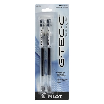 GTec C4 Gel Roller Pen Ultra Fine 2Pk