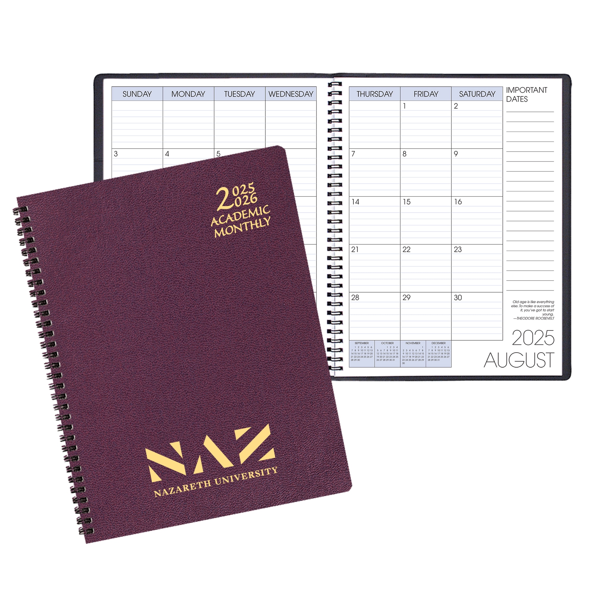 Payne 25-26 Imprinted Academic Monthly Planner 8.5"x11"