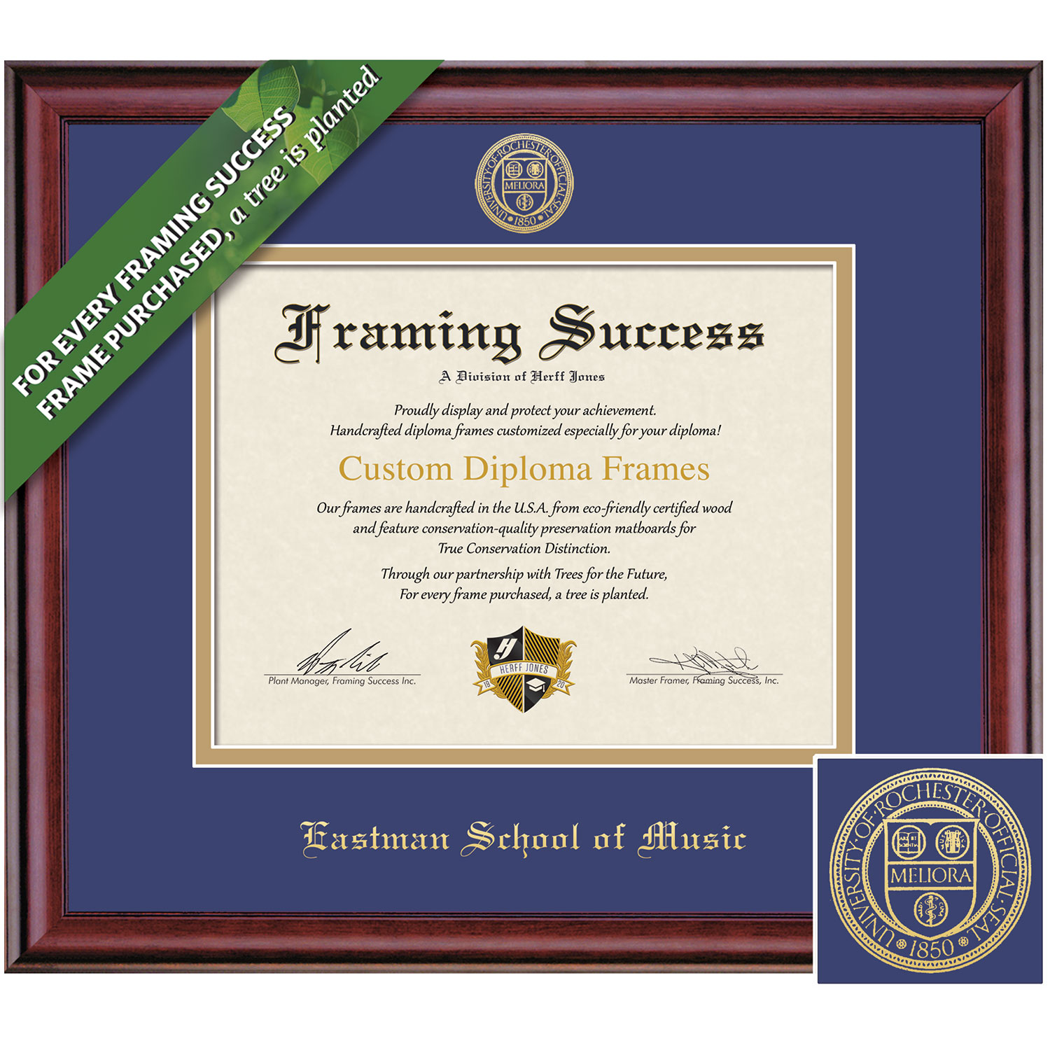 Framing Success 12 x 16 Classic Gold Embossed School Seal PhD Diploma Frame