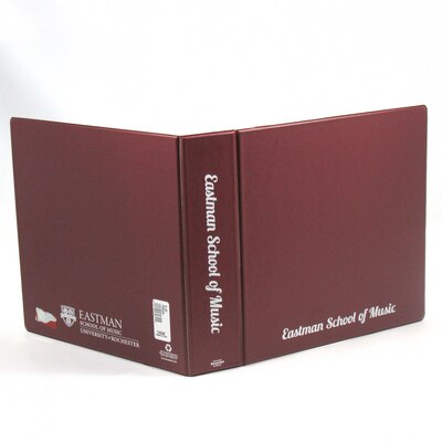 2 Inch Orange Vinyl Binder 8.5x11 Round Ring 1 Color Imprint
