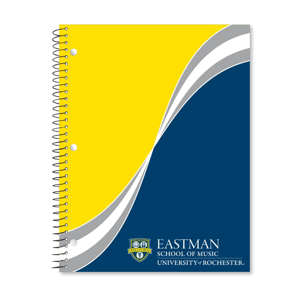 Digi Curve Divide 1 Subject 11"x8.5" 70 Count College Ruled Spiral Notebook