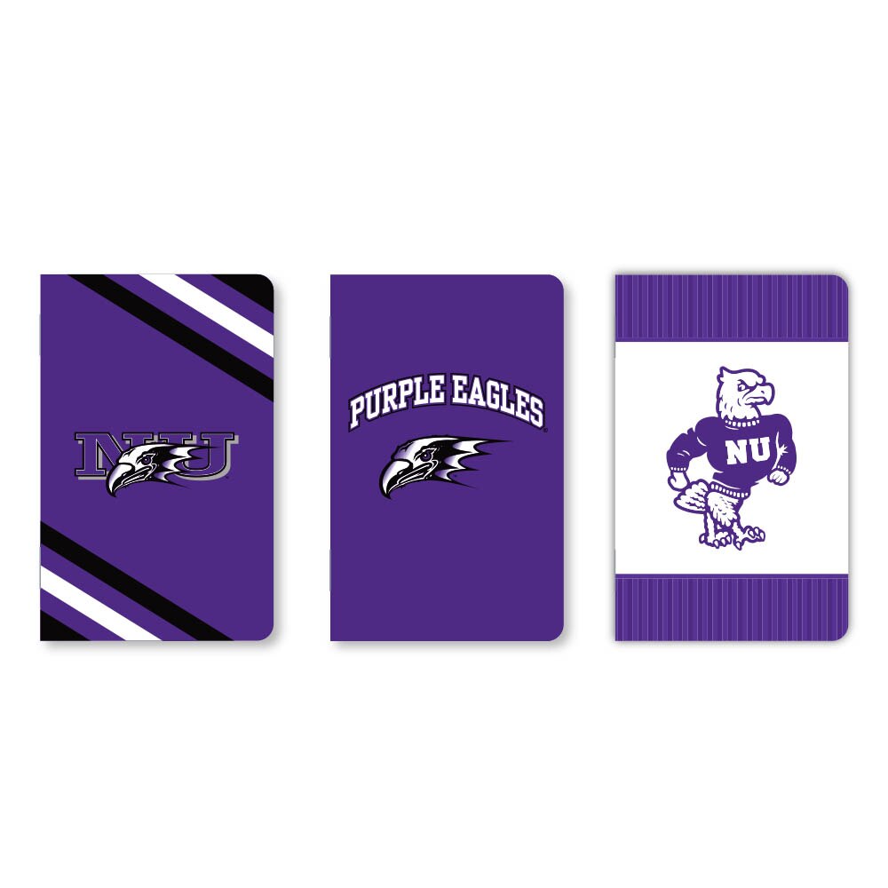 Set of 3 School Spirit Pocket Sized Mini Notebooks