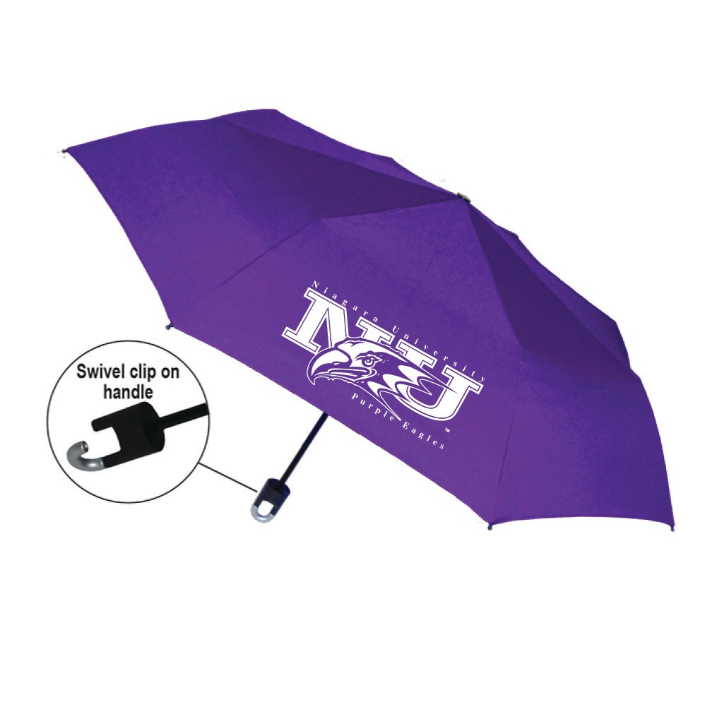 "Storm Clip" Mini Folding Emblematic Solid Umbrella 42" Coverage