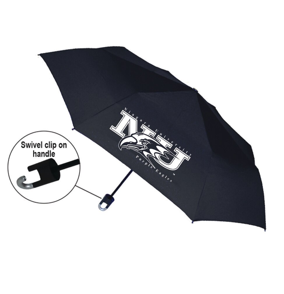 "Storm Clip" Mini Folding Emblematic Solid Umbrella 42" Coverage