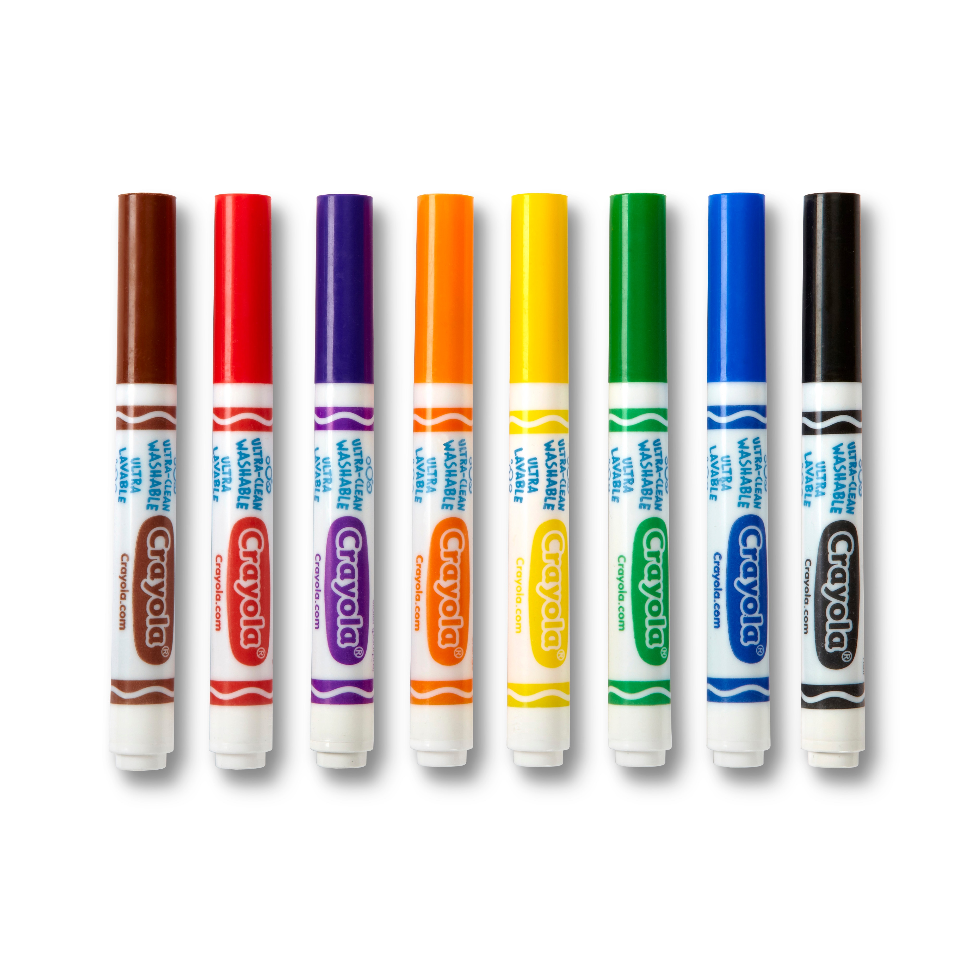 Crayola Washable Marker Set, 8-Colors, Broad, Classic