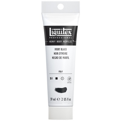 Liquitex Professional Heavy Body Acrylic Color, 2 oz. Tube, Ivory Black