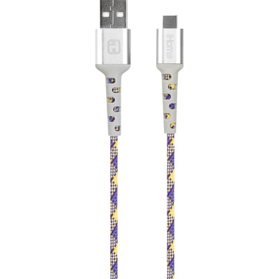 iHome 6ft USB-C Purple/Yellow