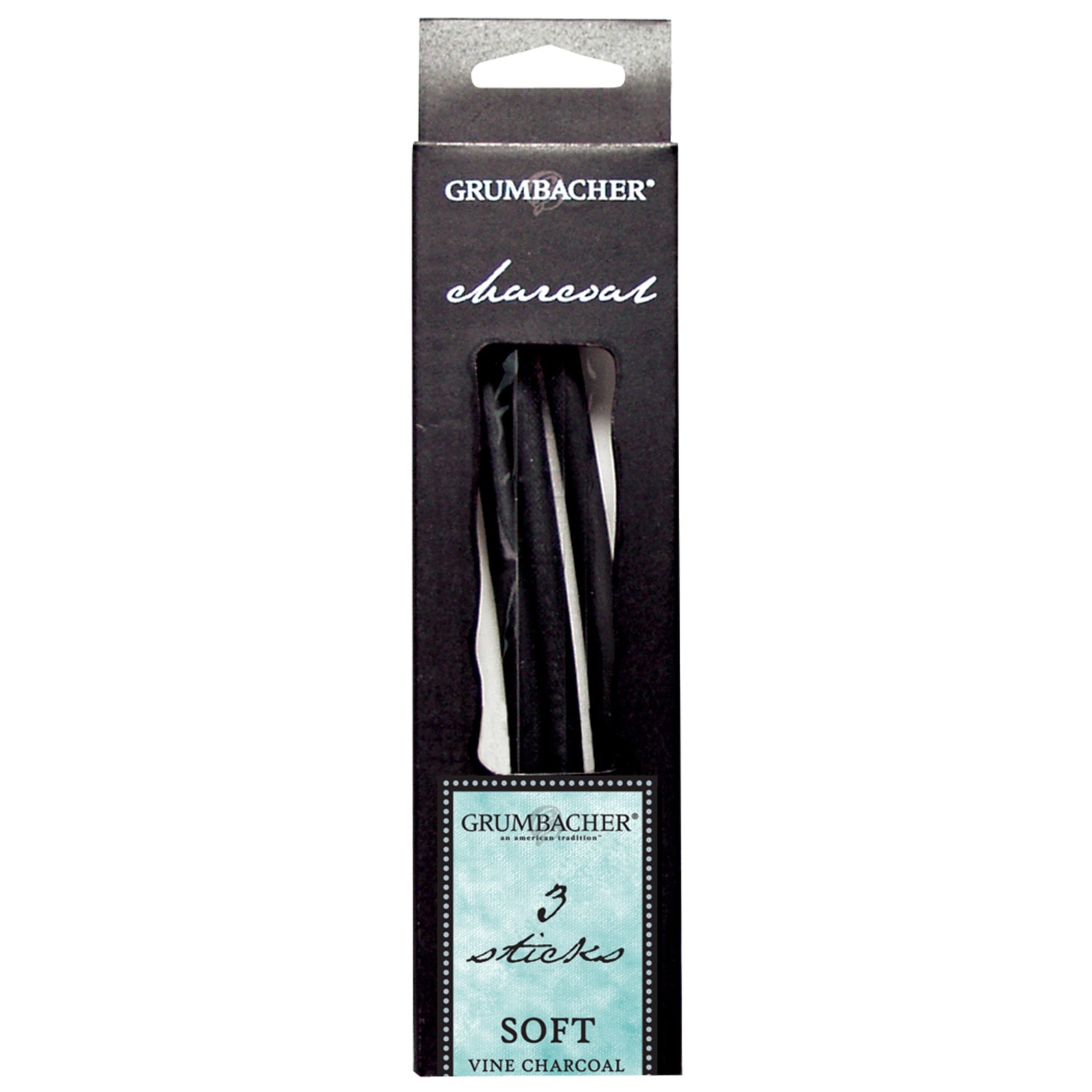 Grumbacher Vine Charcoal Soft, 3/Pkg.