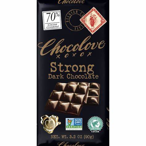 Chocolove 70% Strong Dark Chocolate Bar 3.2oz