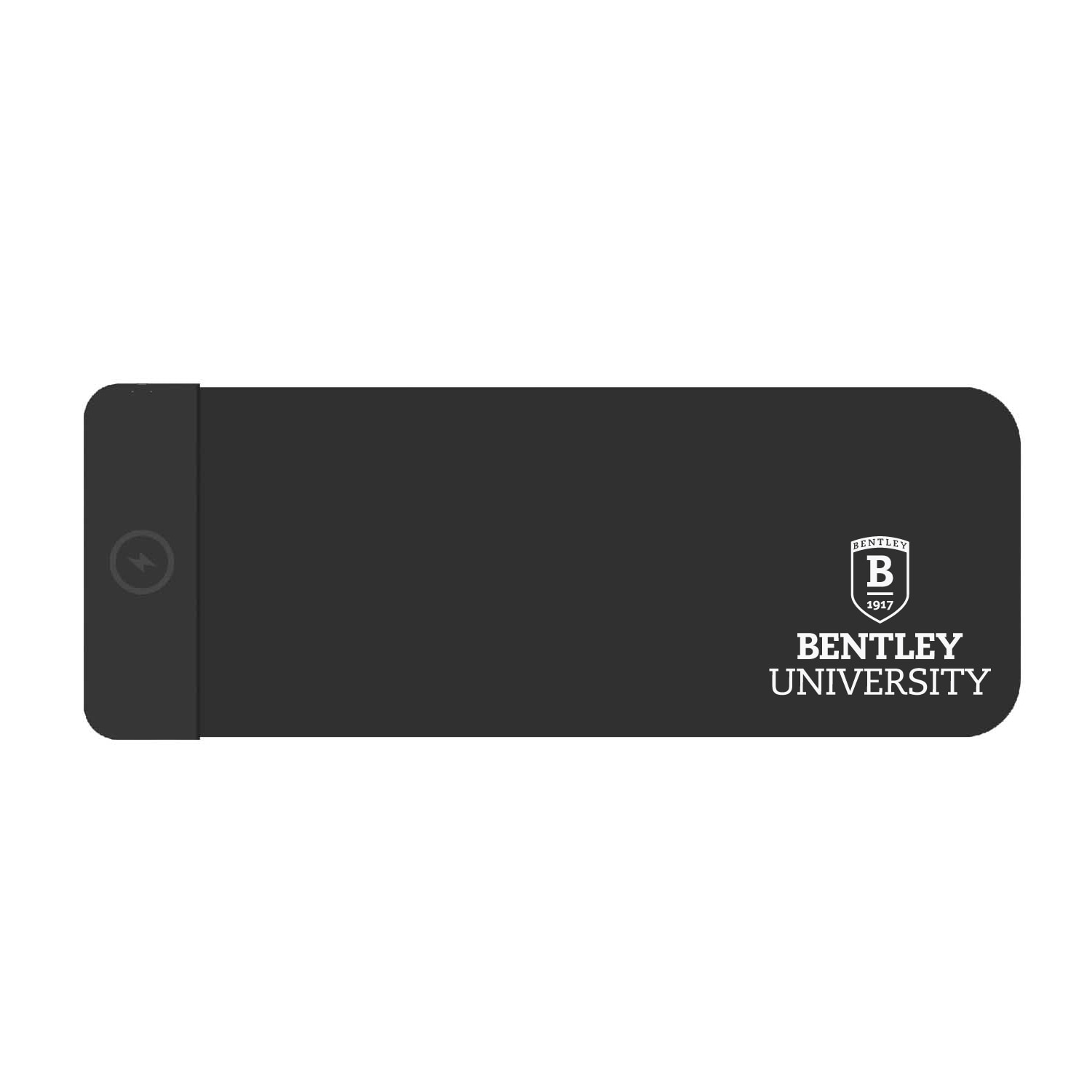 Bentley University Cloth Wireless Charging Desk Mat, Black, Classic V1