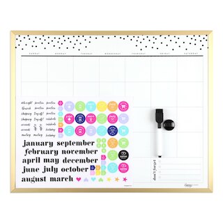 Happy Planner Dry Erase Monthly Black and Gold