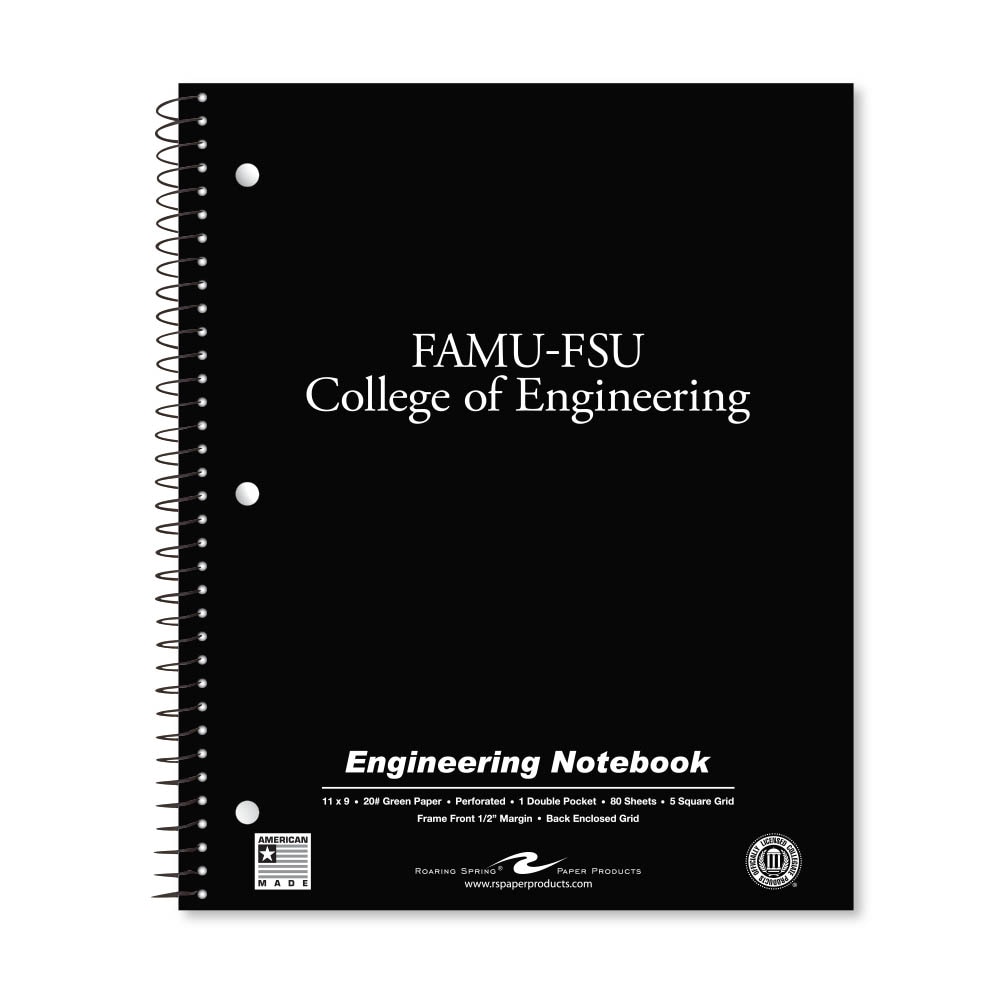 School Spirit Engineering Notebook, Green Tint 20# Paper with 1 Double Pocket