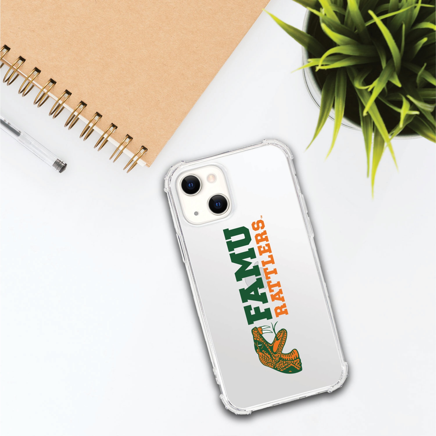 Florida A&M University Rattlers Clear Tough Edge Phone Case, Classic- iPhone 13