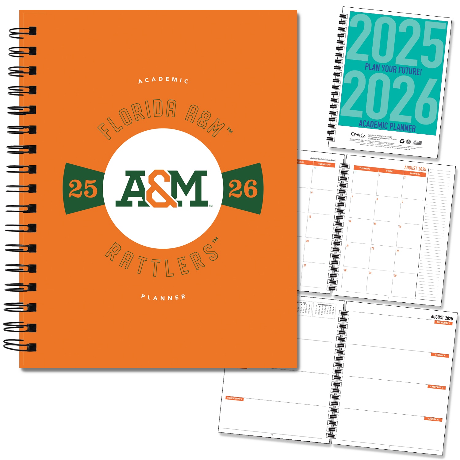 Traditional Mascot Hard Cover Imprinted Planner 25-26 AY 7x9