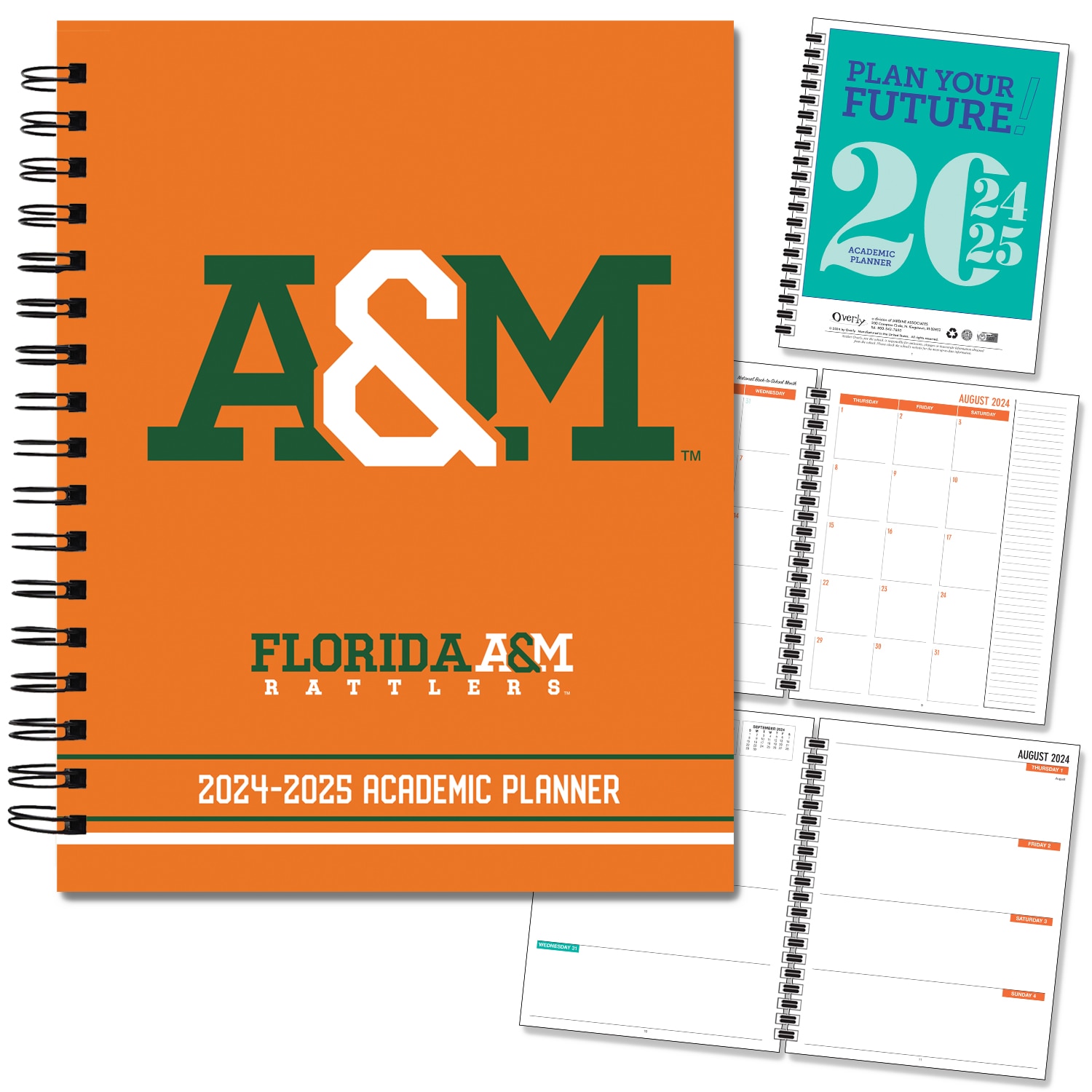 FY 25 Traditional Mascot Hard Cover Imprinted Planner 24-25 AY 7x9