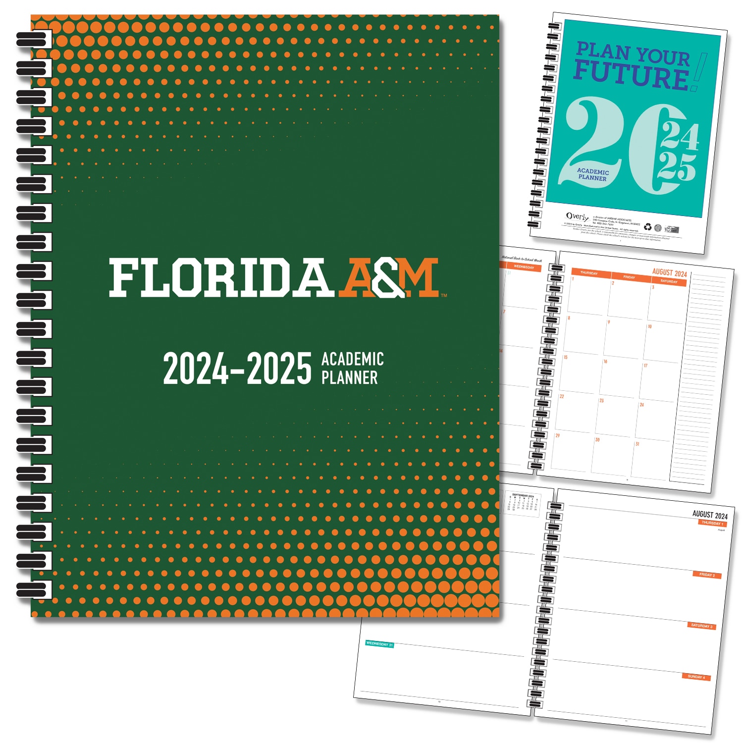 FY 25 Spirit Soft Touch Spot Varnish -  School Name  Imprinted Planner 24-25 AY 7x9