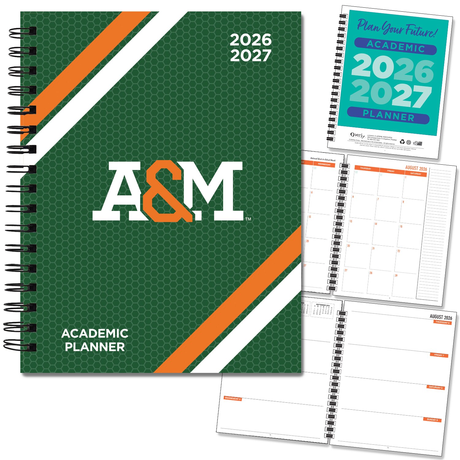 Spirit Wordmark Hard Cover Imprinted Planner 26-27 AY 7x9