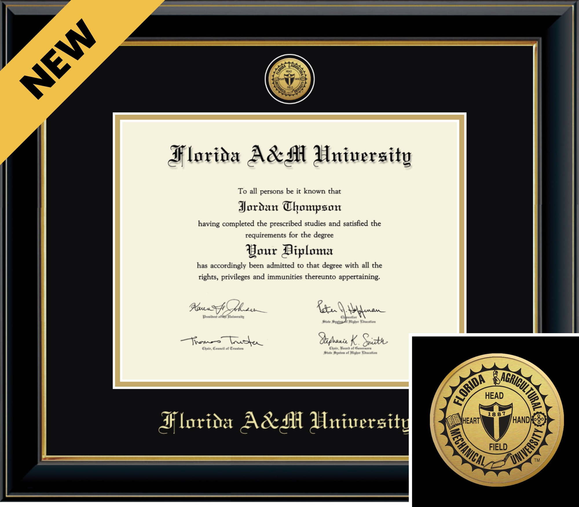 Church Hill Classics Onyx 8.5x11 Black Diploma Frame