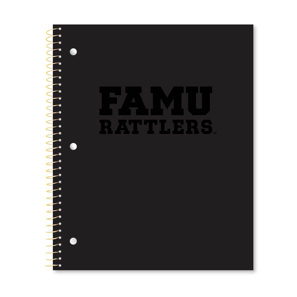 Roaring Premium 1 Subject Notebook 9x11 College Ruled 20lb Paper Impressions Leatherette Burnish Cover