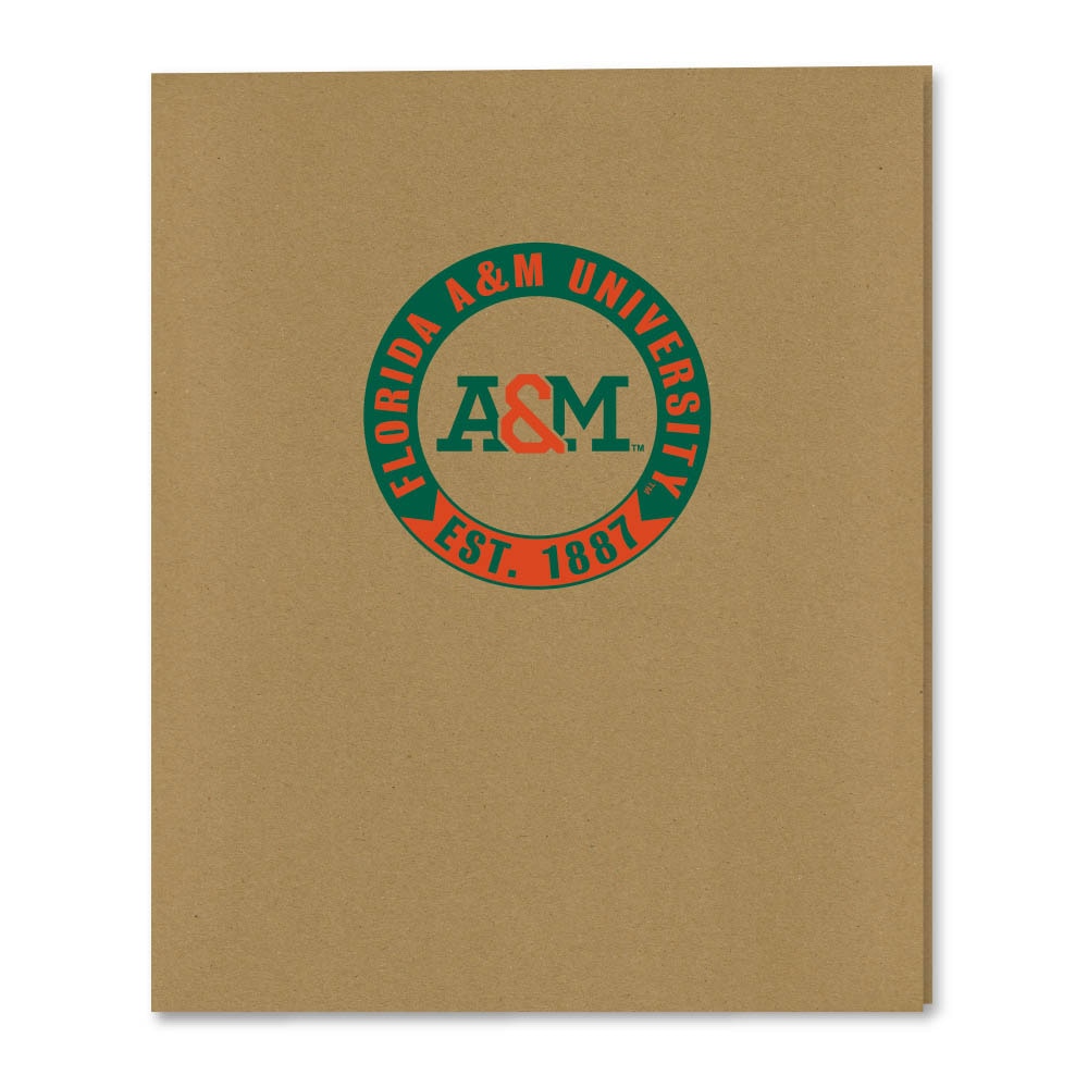 Recycled Emblematic Kraft 2 Pocket Folder, Classic