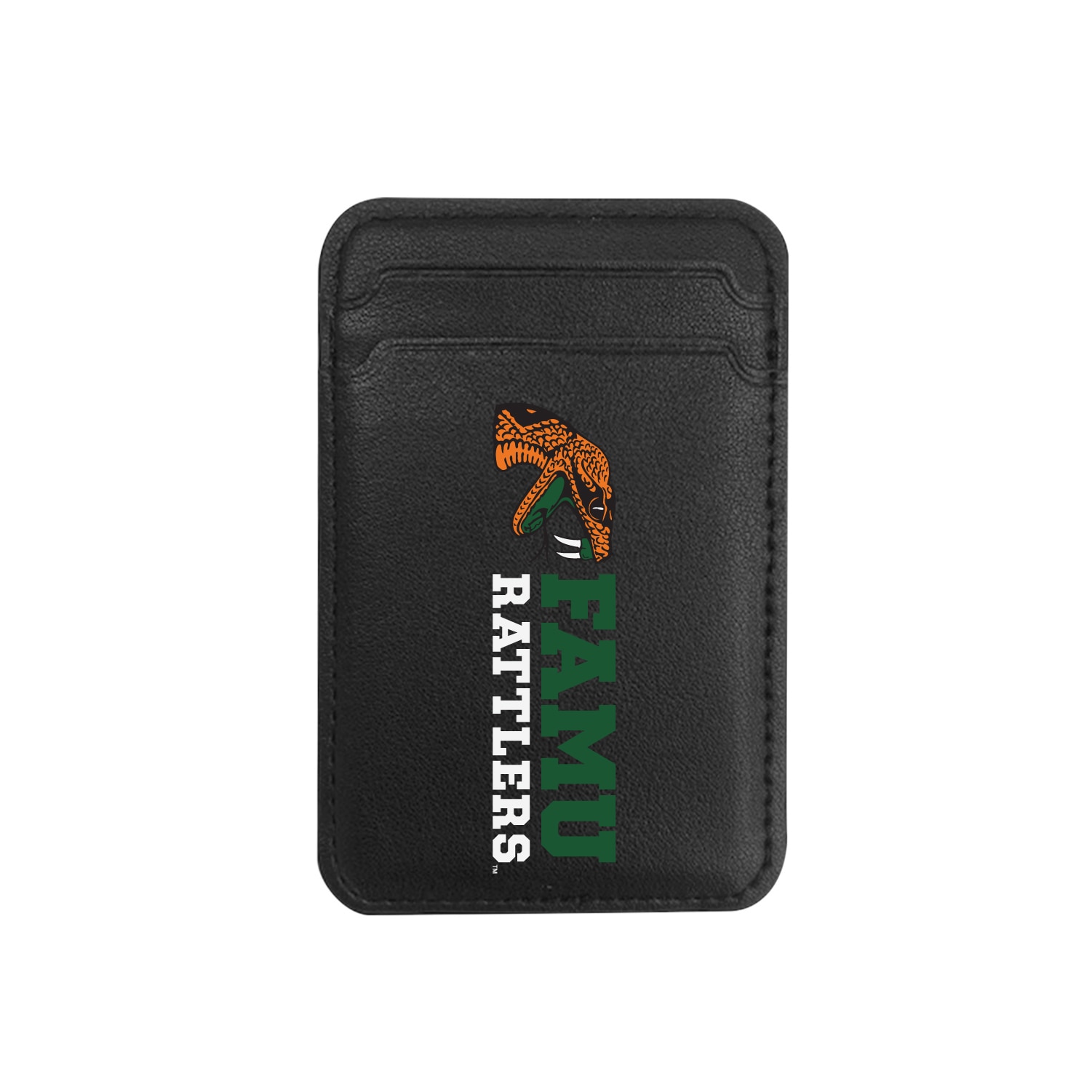 Florida A&M University V2 - Leather Wallet Sleeve (Top Load, Mag Safe), Black, Classic V1