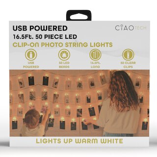 Clip on Photo String Lights Warm White LED lights