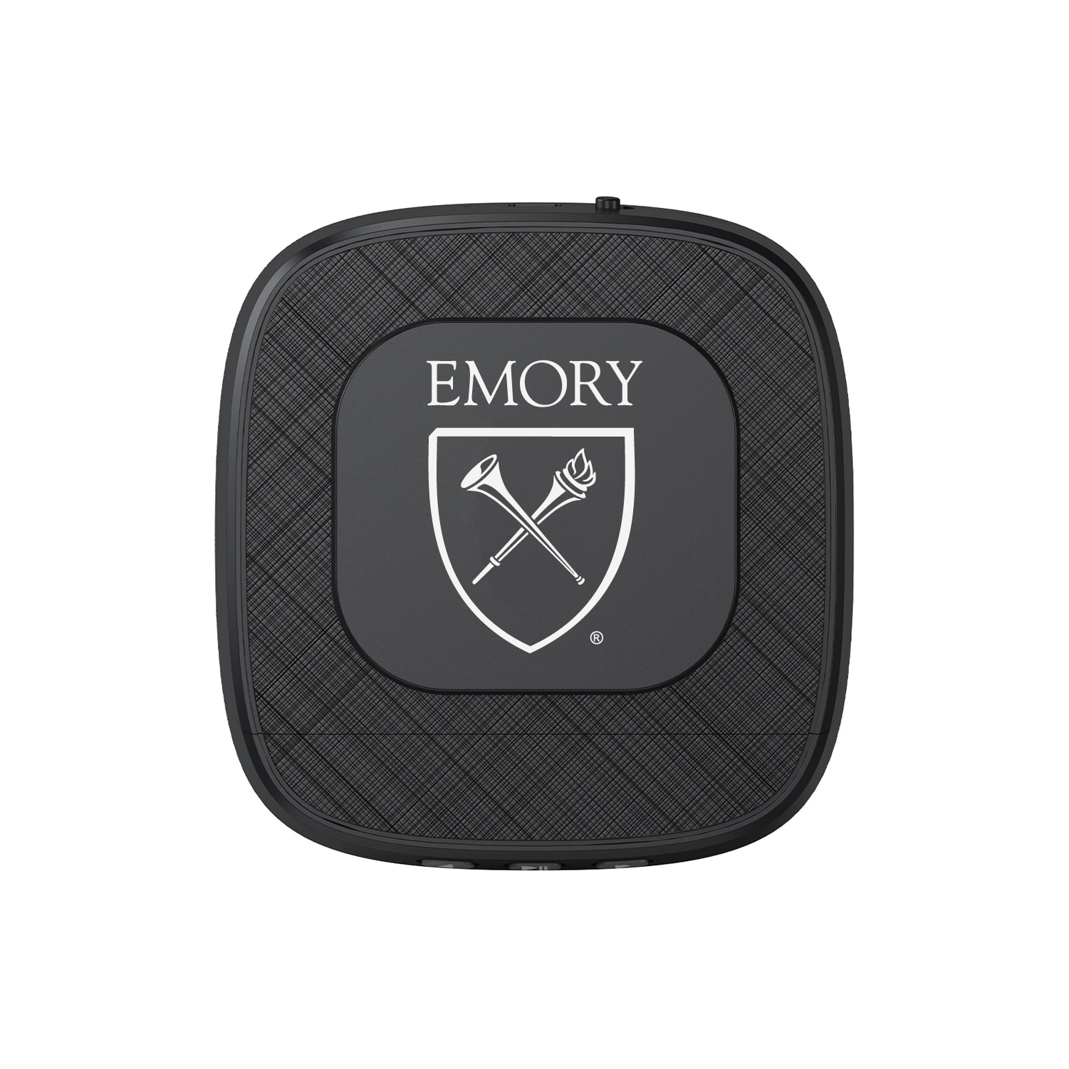 Emory University Portable Speaker with Phone Charger, Black, Classic