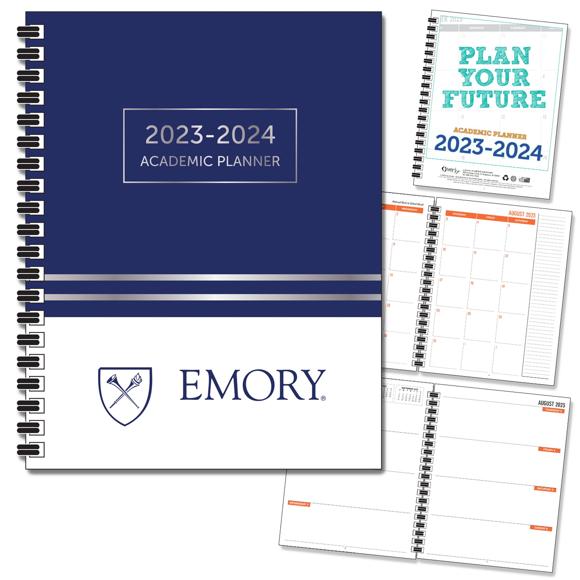 FY 24 Traditional Soft Touch Foil - School Name Imprinted Planner 23-24 AY 7x9