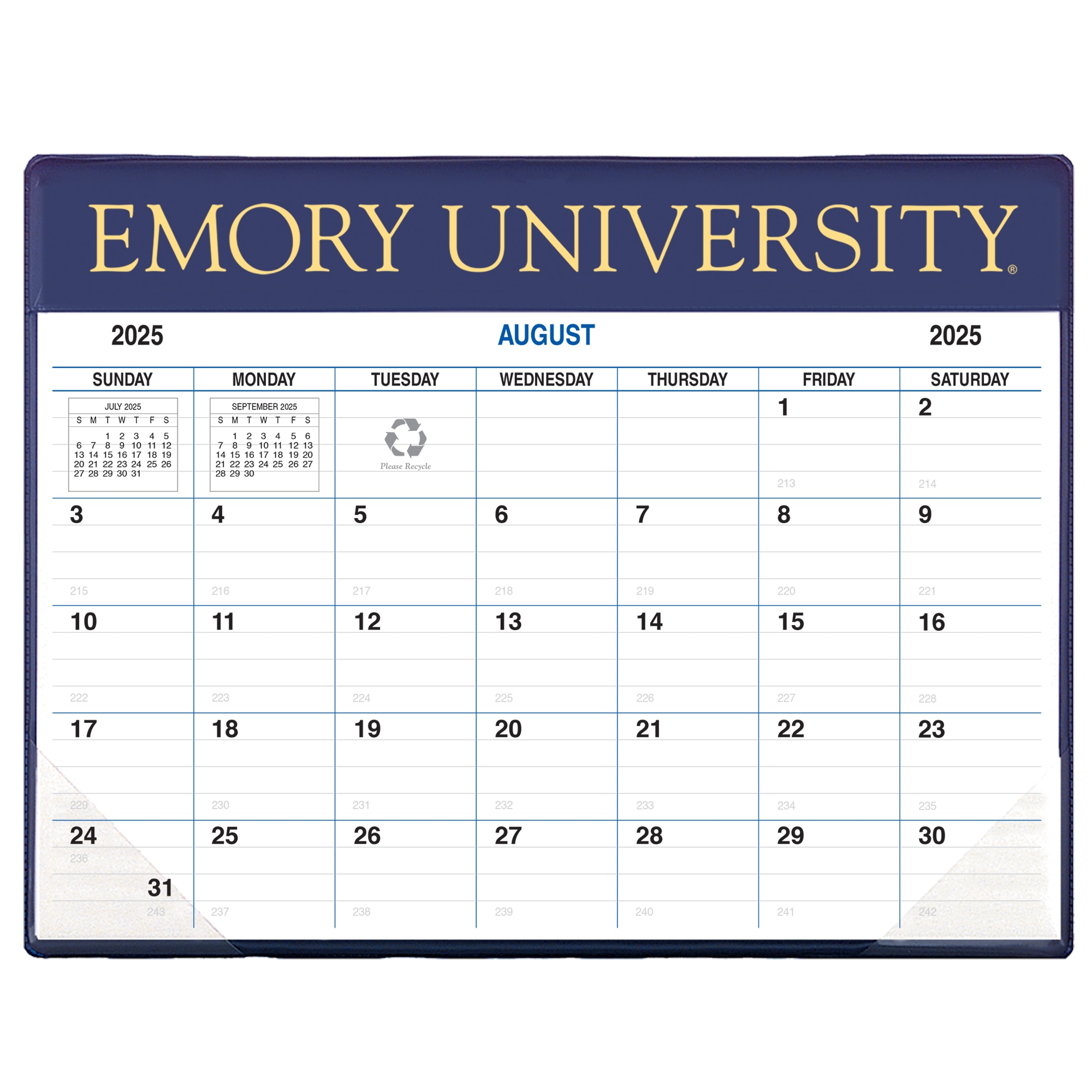 Payne 25-26 Imprinted Academic Calendar Pad Planner 8.5"x11"