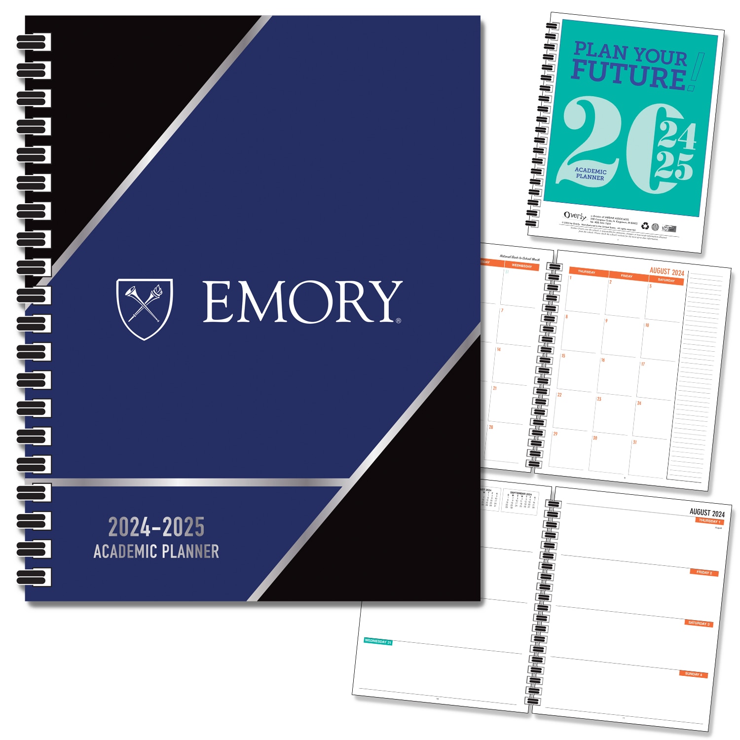 FY 25 Traditional Soft Touch Foil - School Name Imprinted Planner 24-25 AY 7x9