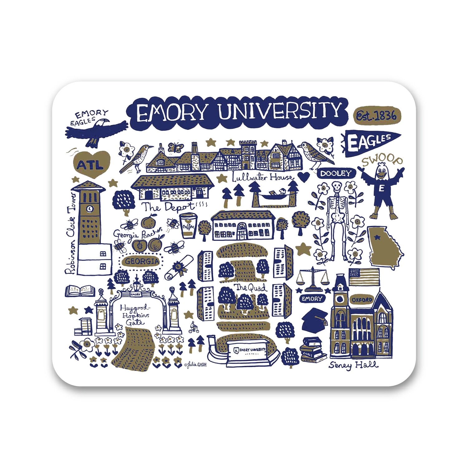 Emory University JG, Mousepad, Cityscape