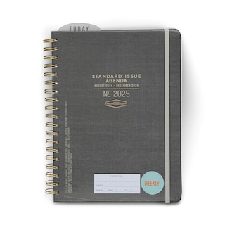 Designworks Ink Standard Issue Planner Large Aug '24 - Dec '25, Charcoal