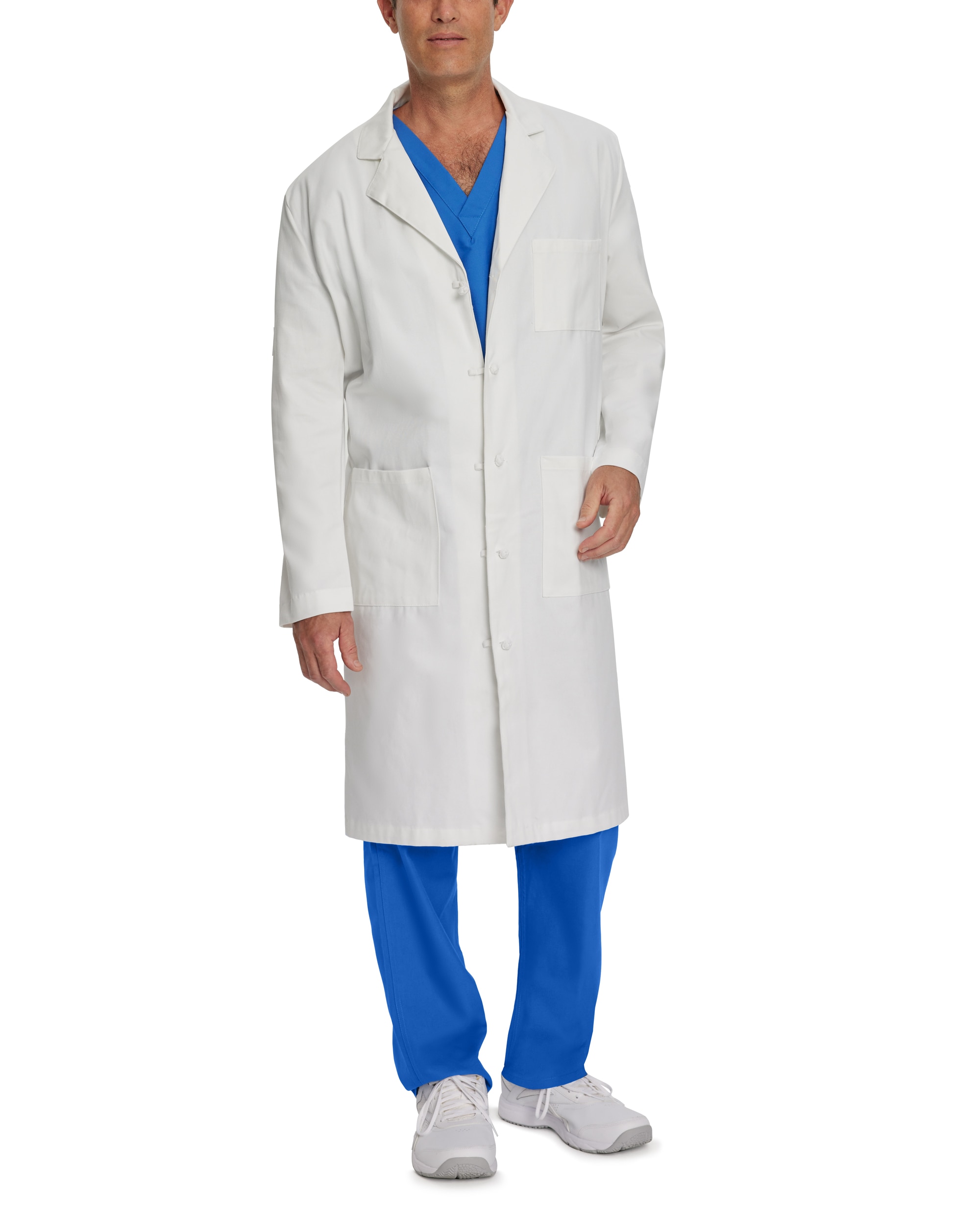 Landau Men's 3-Pocket Full-Length Lab Coat (Long Sizes)