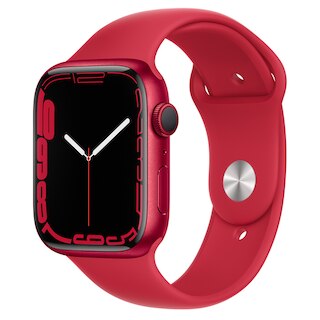 Apple Watch Series 7 GPS, 45mm (PRODUCT)RED Aluminum Case with (PRODUCT)RED Sport Band - Regular