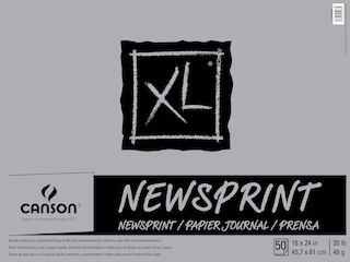 Canson XL Newsprint Paper Pad, 50 Sheets, 18