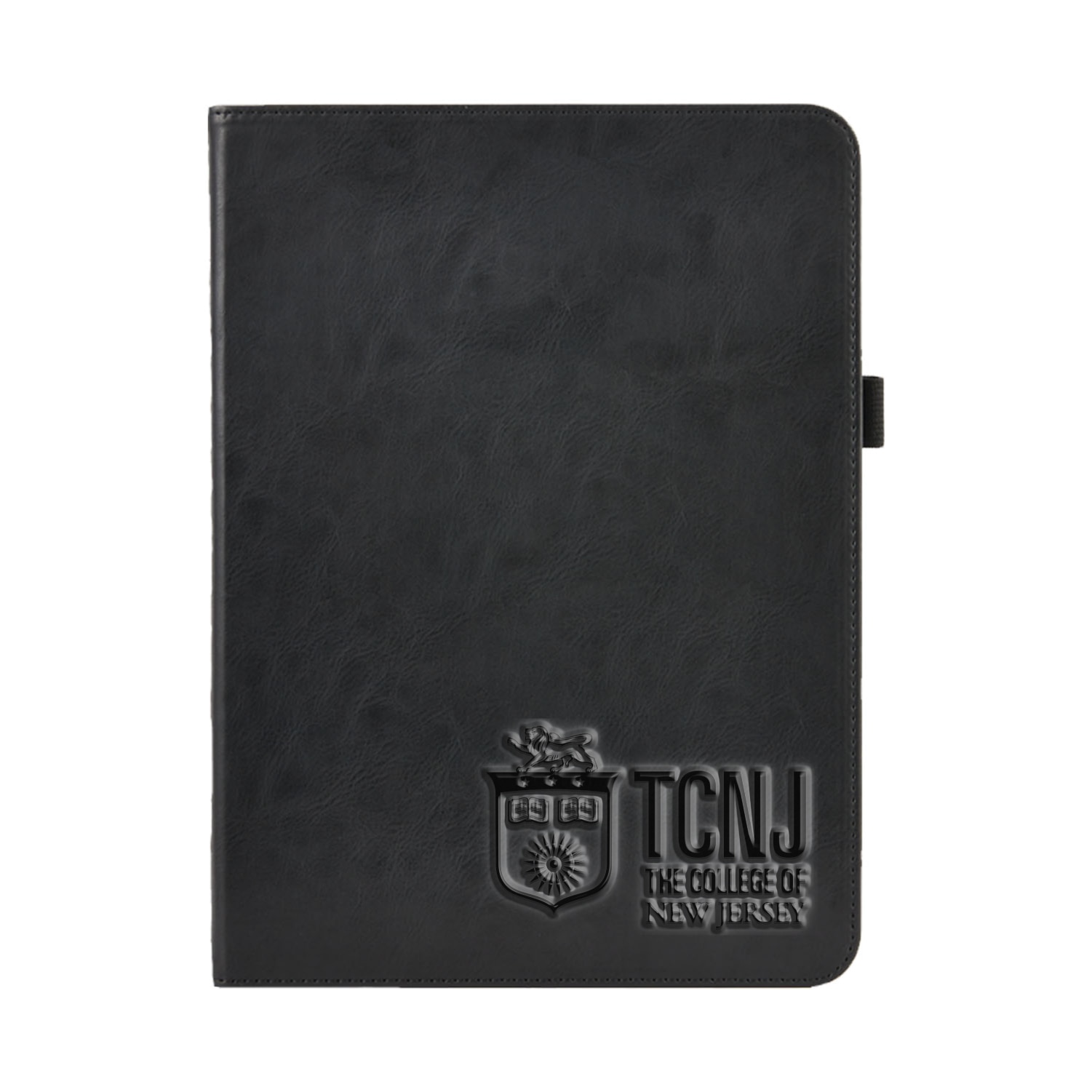 The College of New Jersey Black Leather Folio Tablet Case, Alumni V2 - iPad Air (4th gen)