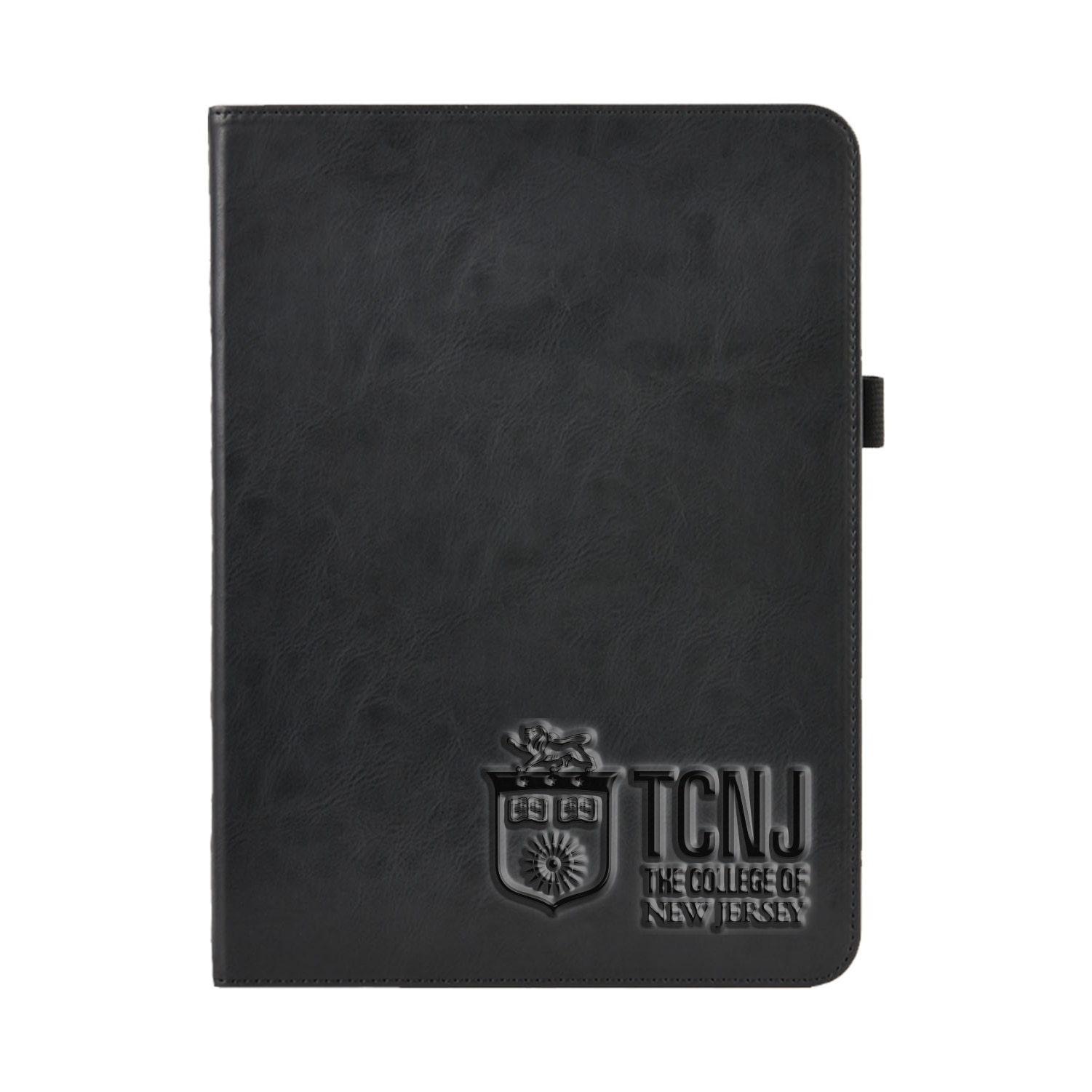 The College of New Jersey Black Leather Folio Tablet Case, Alumni V2 - iPad (9th gen)