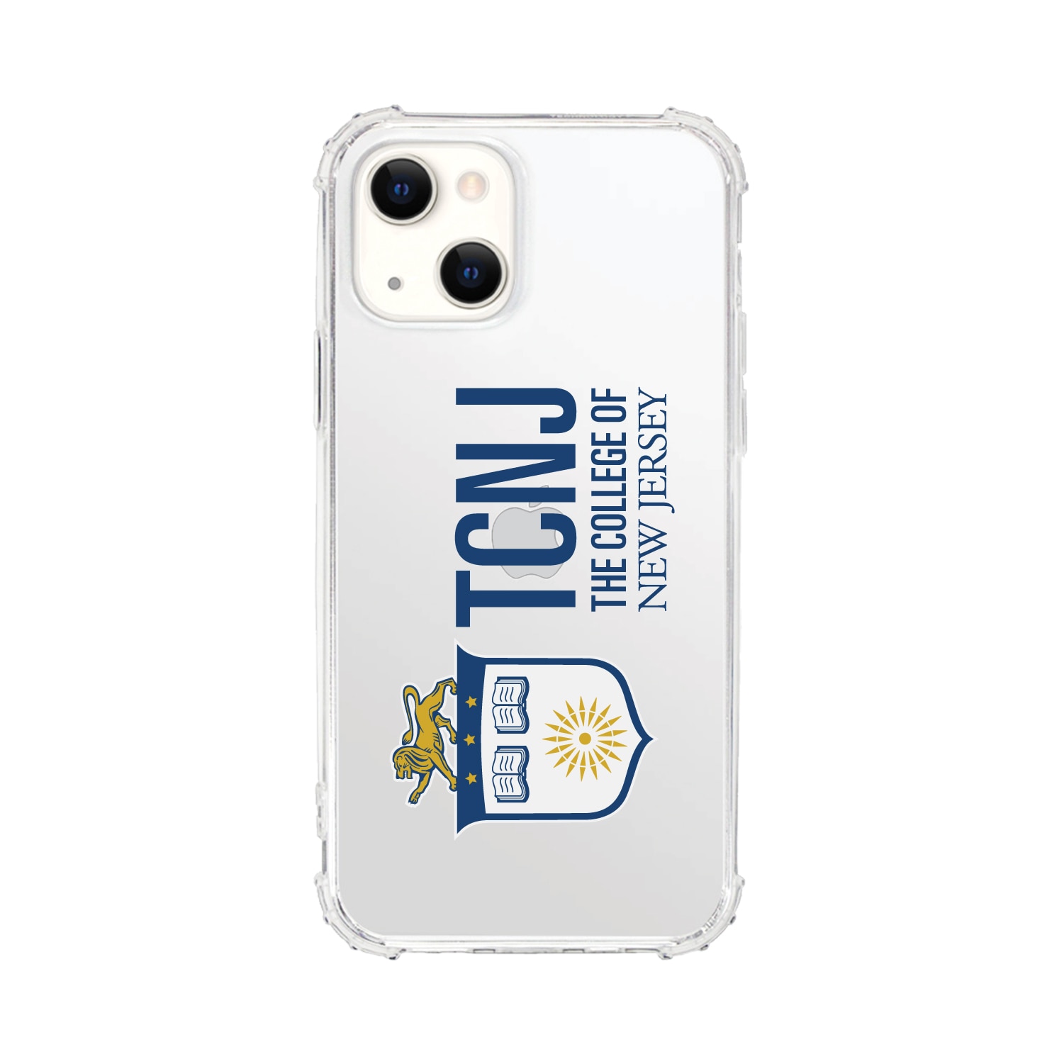 The College of New Jersey Clear Tough Edge Phone Case, Classic V1 - iPhone 14