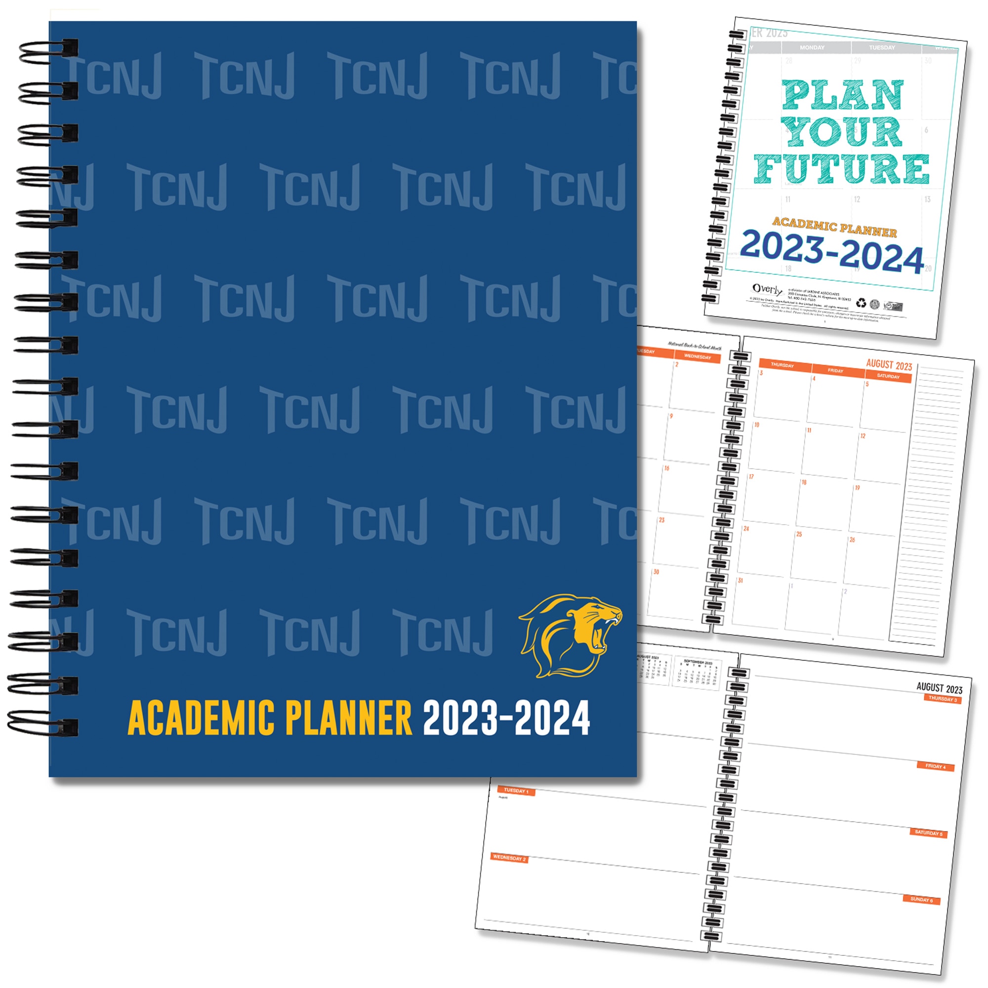 FY 24 Traditional Mascot Hard Cover Imprinted Planner 23-24 AY 7x9