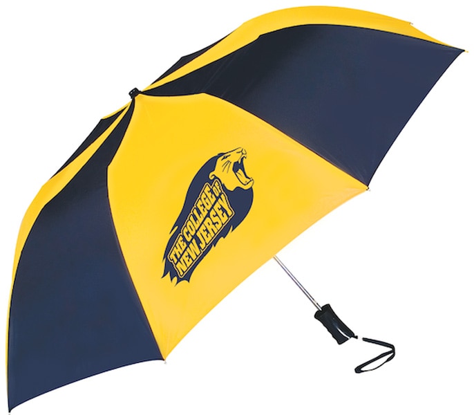 College of New Jersey "The Sport" 2-Tone Emblematic Umbrella Automatic Folding 48" Coverage