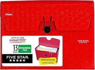 Image 1: Five Star 13 Pocket Expanding File