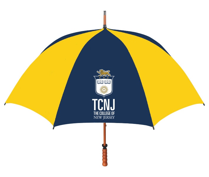 College of New Jersey "The Eagle" Sporty Wood Shaft Golf Umbrella 62"
