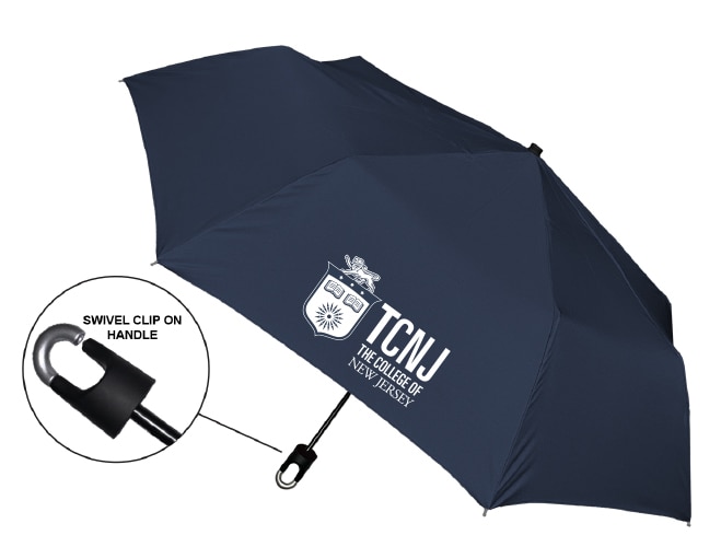 "Storm Clip" Mini Folding Emblematic Solid Umbrella 42" Coverage